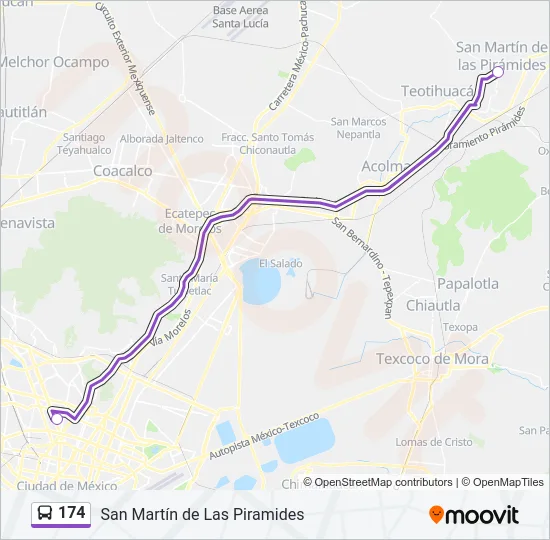 174 Bus Line Map