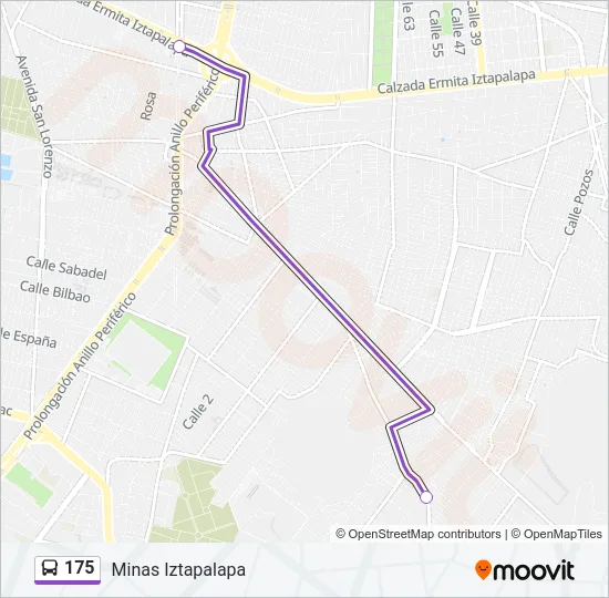 175 Bus Line Map