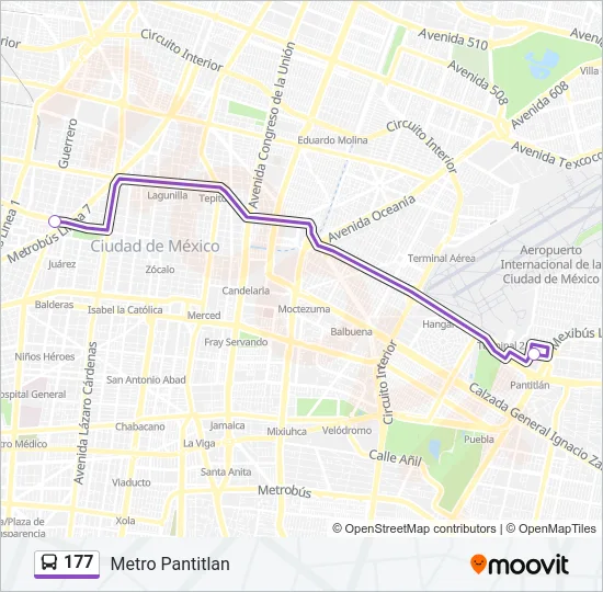177 Bus Line Map