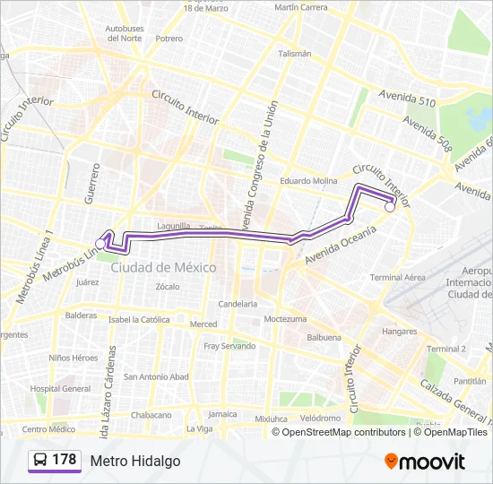 178 Bus Line Map