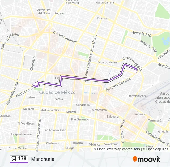 178 Bus Line Map