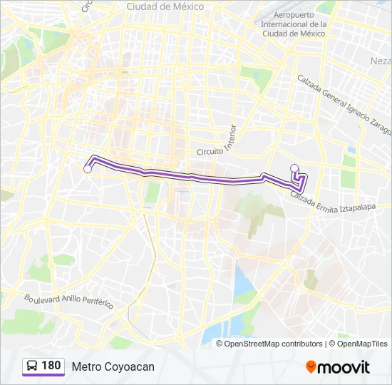 180 Bus Line Map