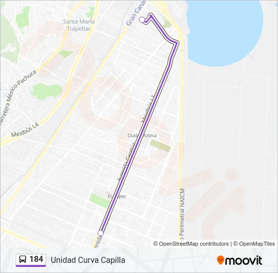 184 Bus Line Map
