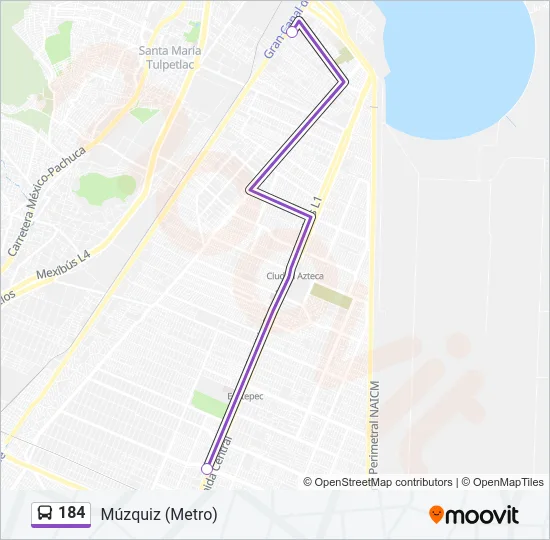 184 Bus Line Map