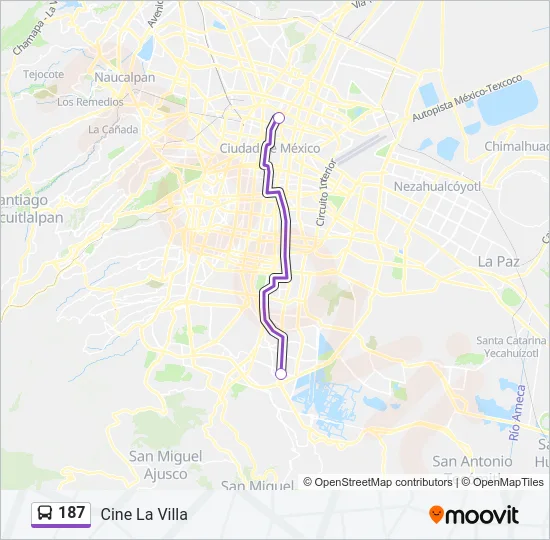 187 Bus Line Map