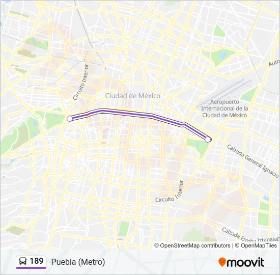 189 Bus Line Map
