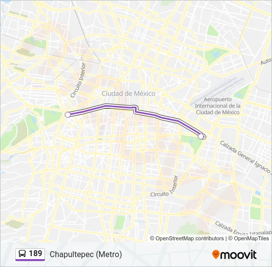 189 Bus Line Map