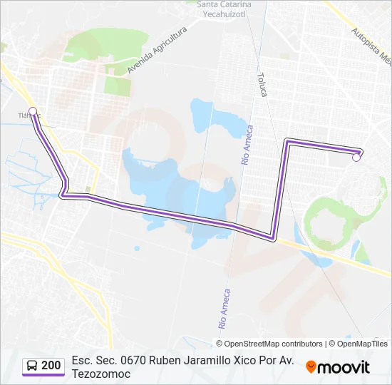 200 Bus Line Map