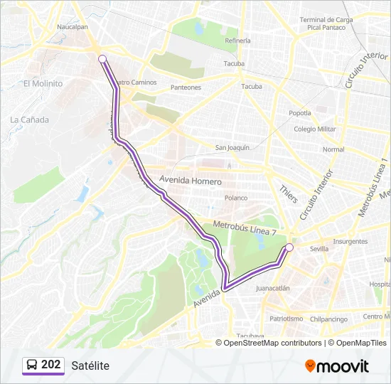 202 Bus Line Map
