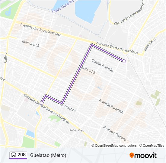 208 Route: Schedules, STops & Maps - Guelatao (Metro) (Updated)