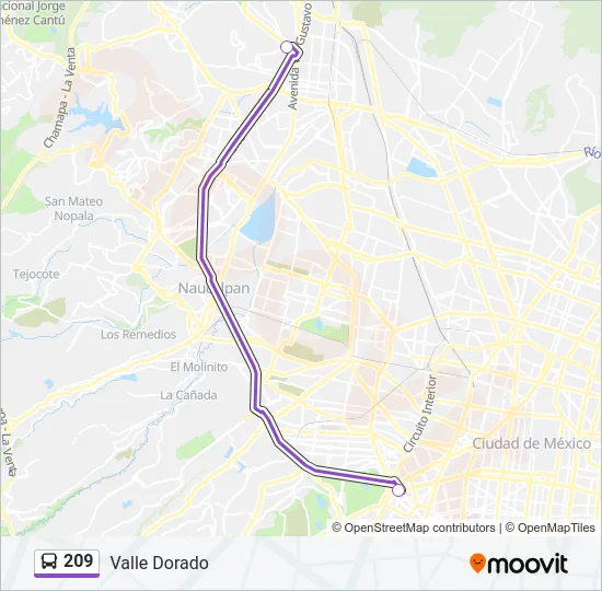209 Bus Line Map