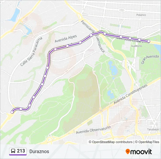 213 Bus Line Map