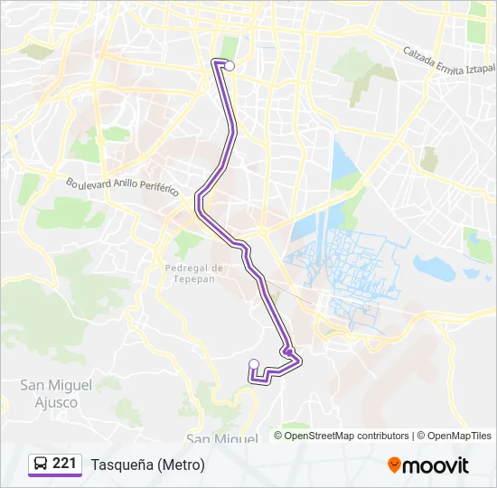 221 Bus Line Map