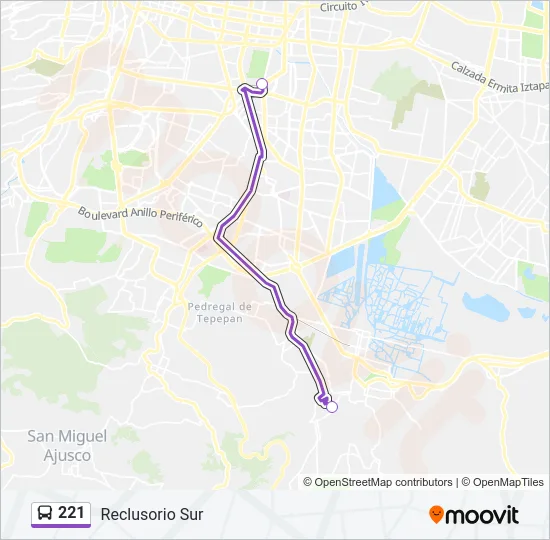 221 Bus Line Map