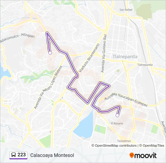 223 Bus Line Map