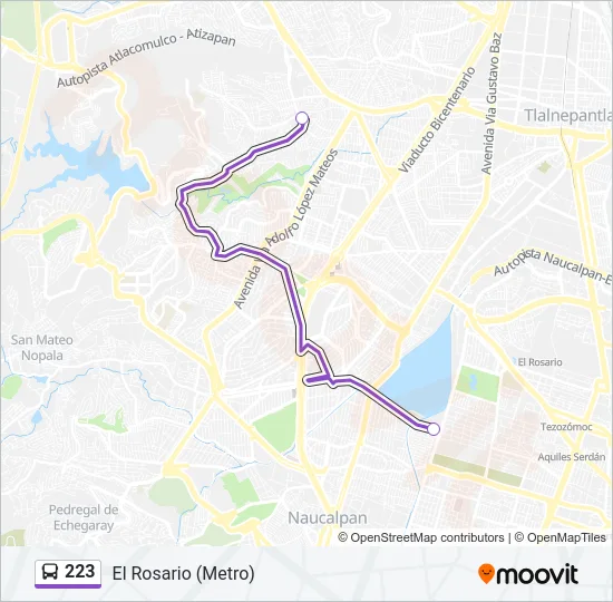 223 Bus Line Map
