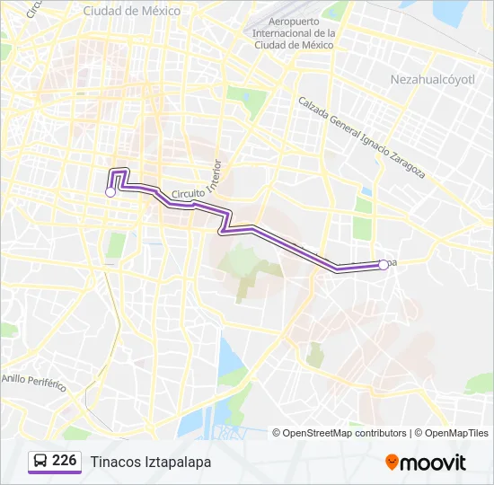226 Bus Line Map