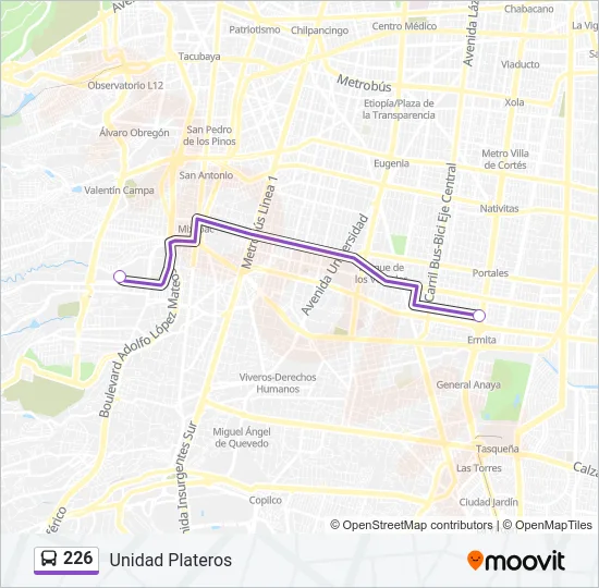226 Bus Line Map