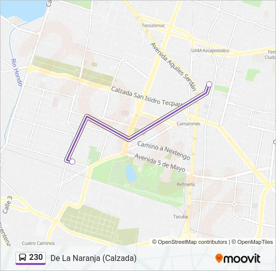 230 Bus Line Map
