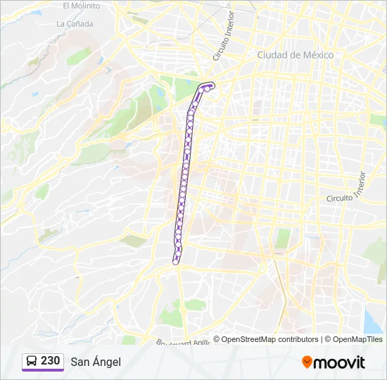 230 Bus Line Map