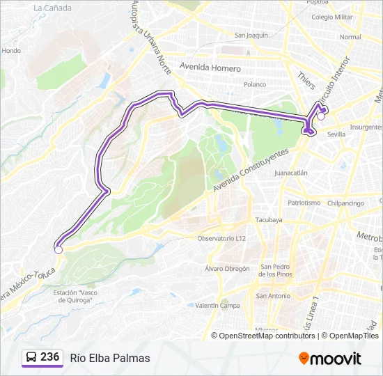 236 Bus Line Map