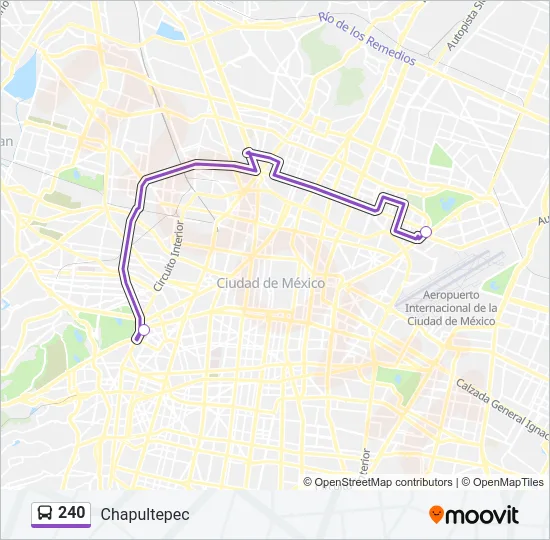 240 Bus Line Map