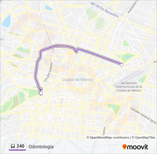 240 Bus Line Map