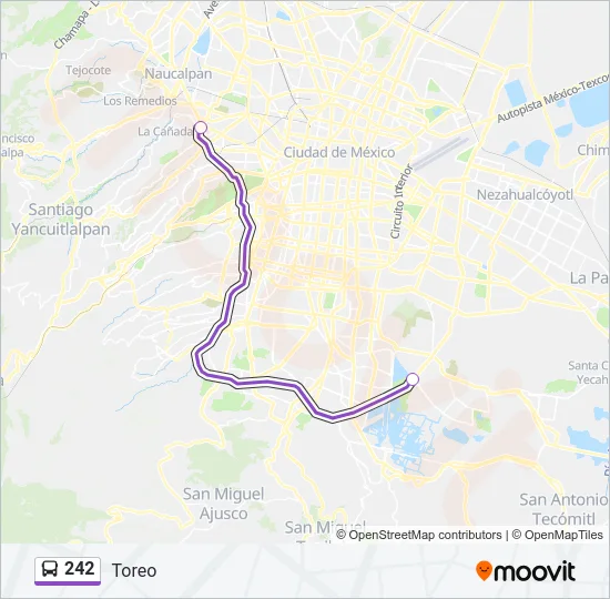 242 Bus Line Map