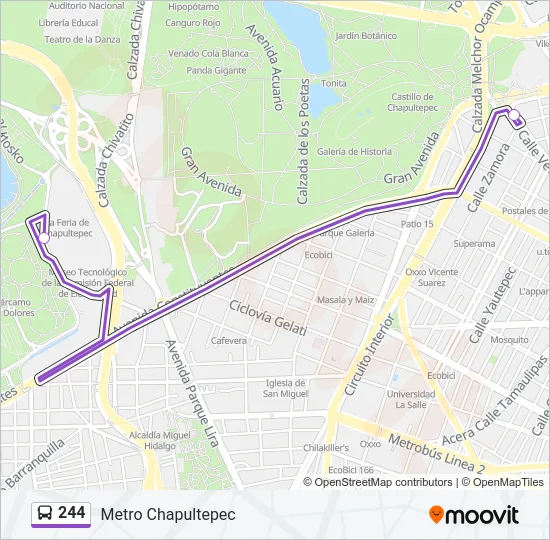 244 Bus Line Map