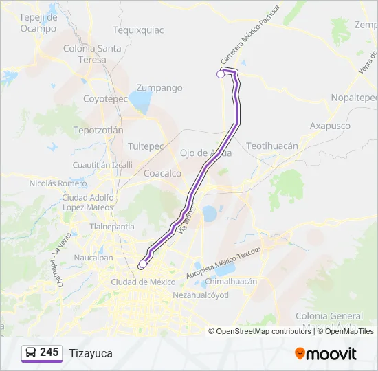 245 Bus Line Map