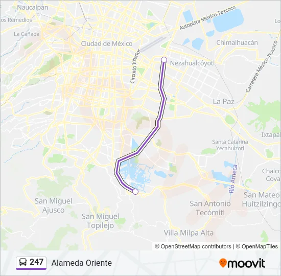 247 Bus Line Map