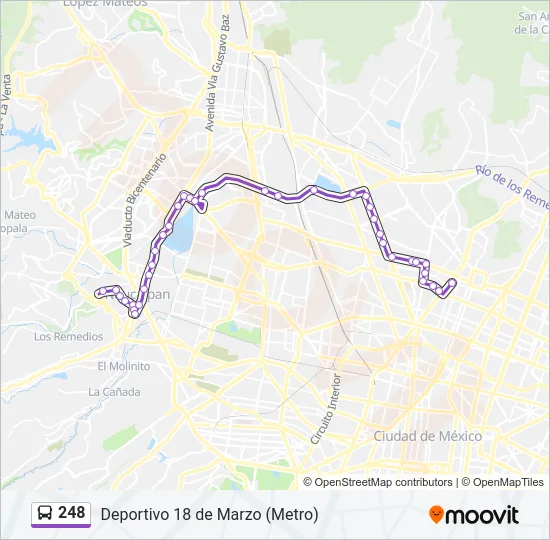 248 Bus Line Map
