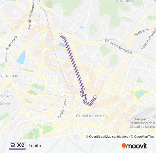 302 Bus Line Map
