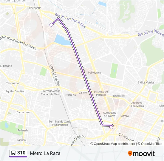 310 Bus Line Map