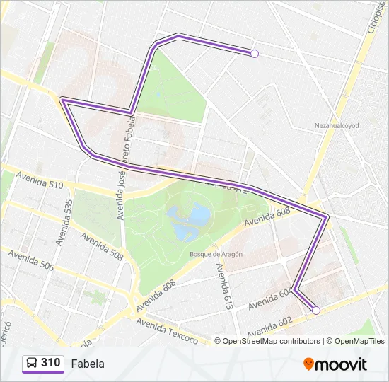 310 Bus Line Map