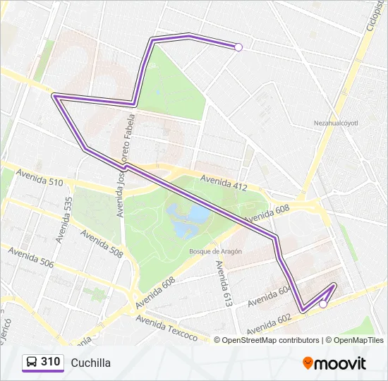 310 Bus Line Map