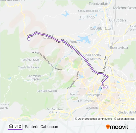 312 Bus Line Map