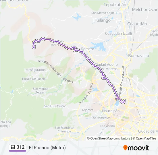 312 Bus Line Map