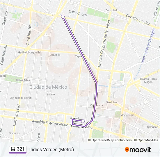 321 Bus Line Map