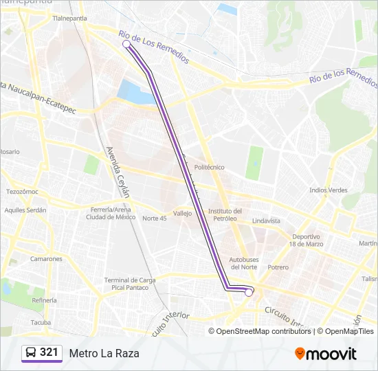 321 Bus Line Map