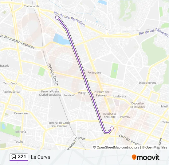 321 Bus Line Map
