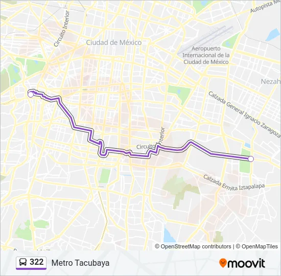 322 Bus Line Map