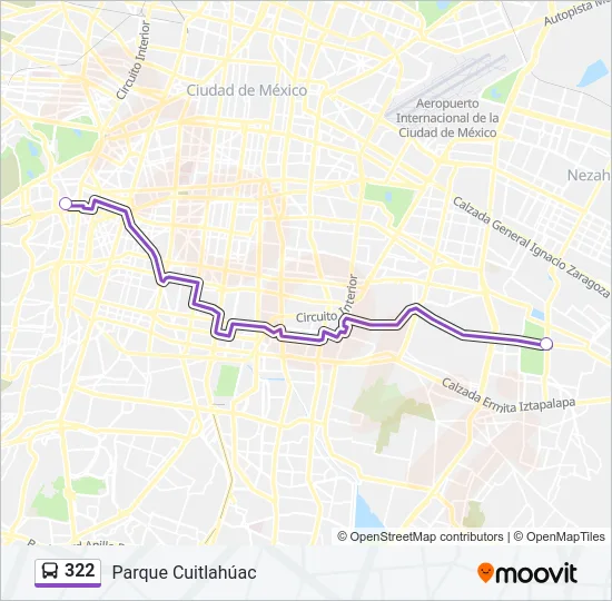 322 Bus Line Map