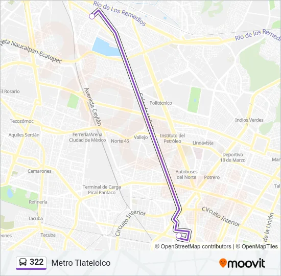 322 Bus Line Map