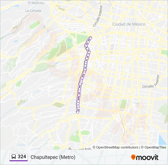 324 Bus Line Map