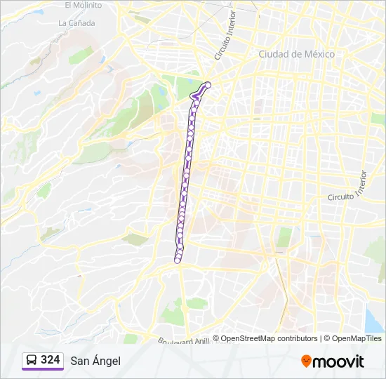 324 Bus Line Map