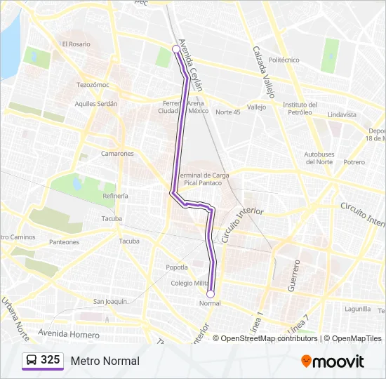325 Bus Line Map