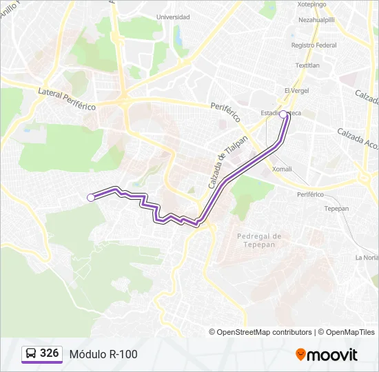 326 Bus Line Map