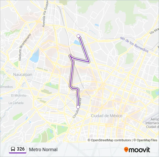 326 Bus Line Map