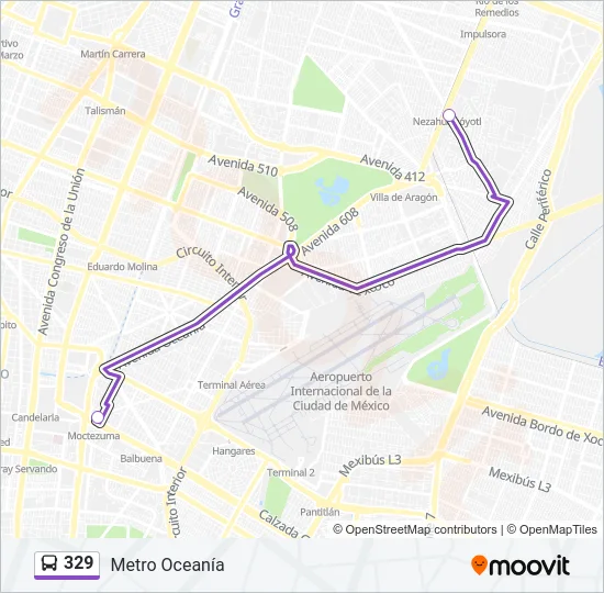 329 Bus Line Map